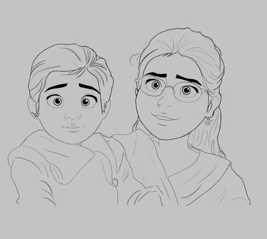 Cute cartoon style minimalistic art