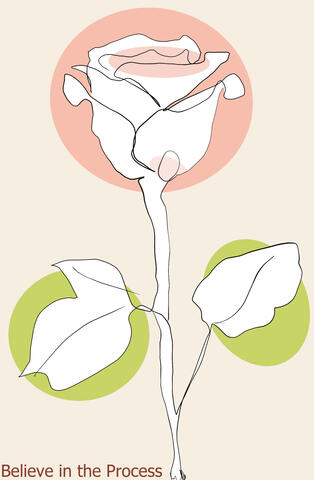 Abstract Rose Line art