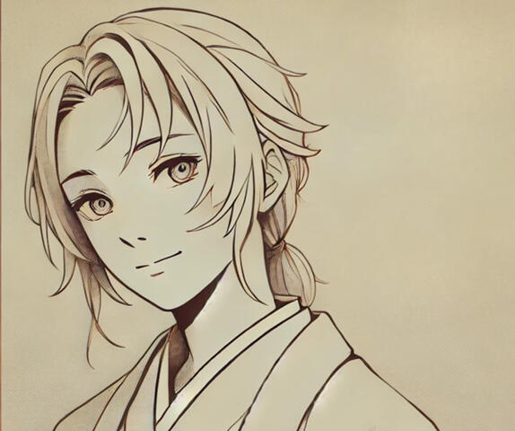 SImple Anime Character lineart